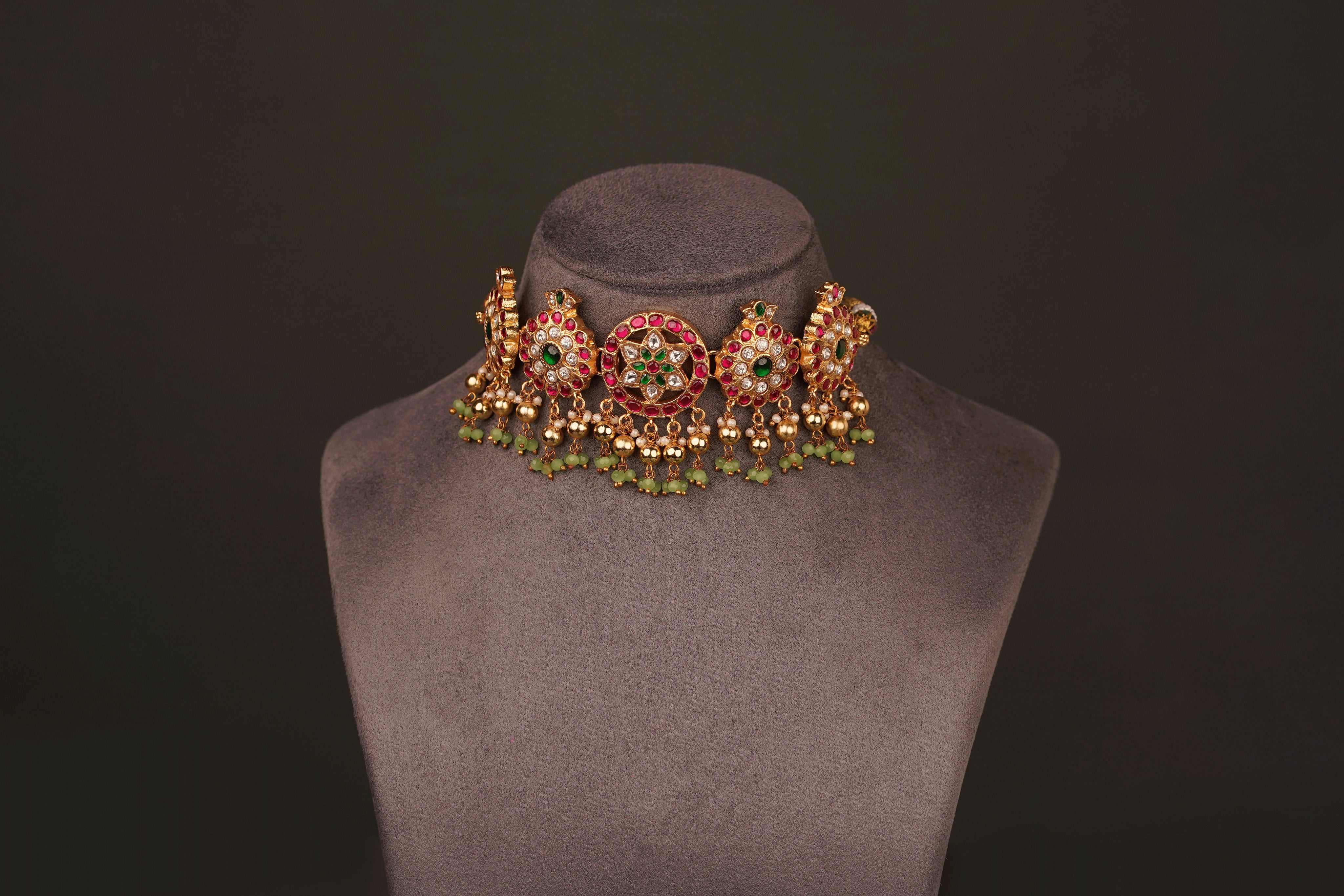 Jadau Kundan Choker Set(KC01) - Pure Allure