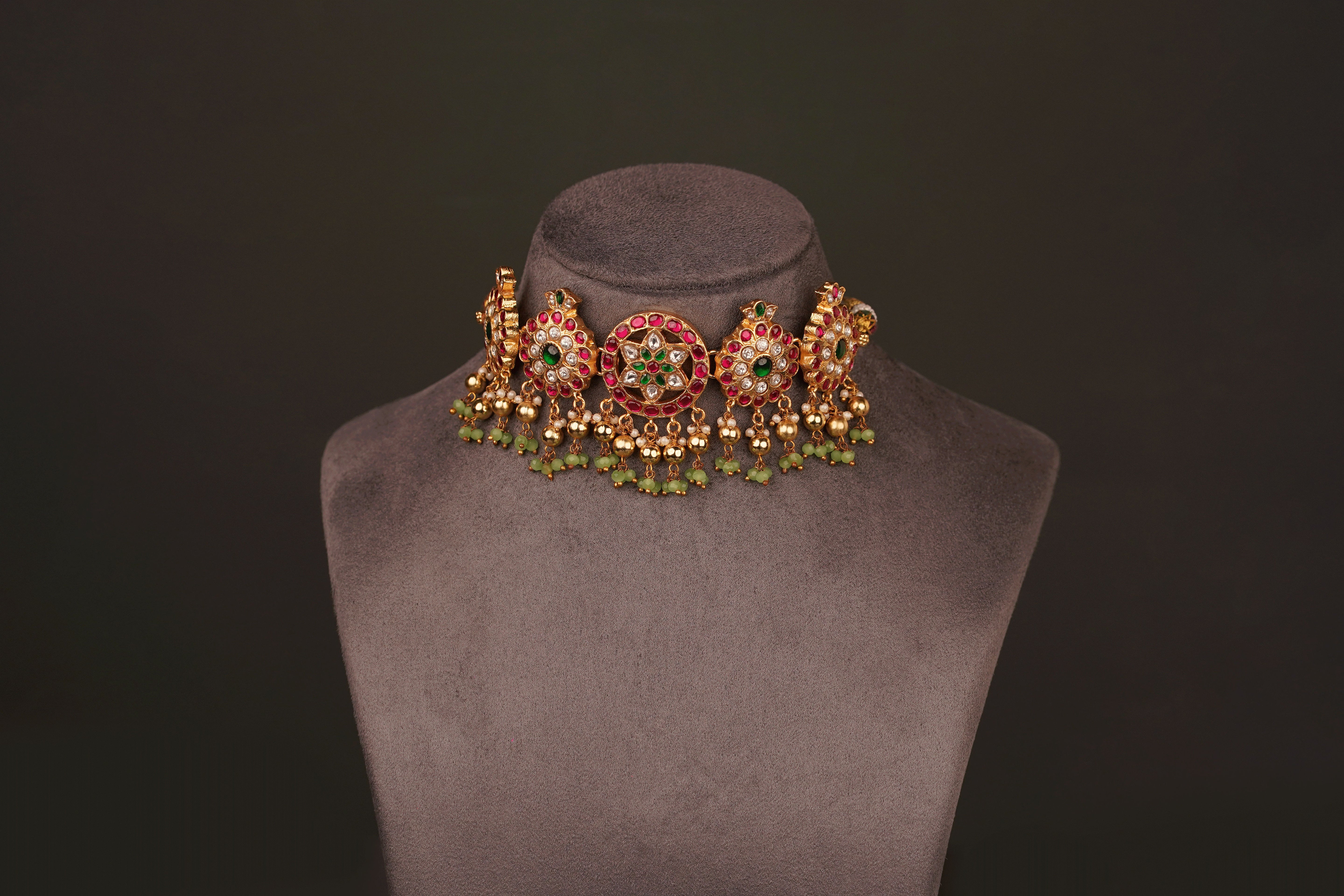 Jadau Kundan Choker Set(KC01) - Pure Allure