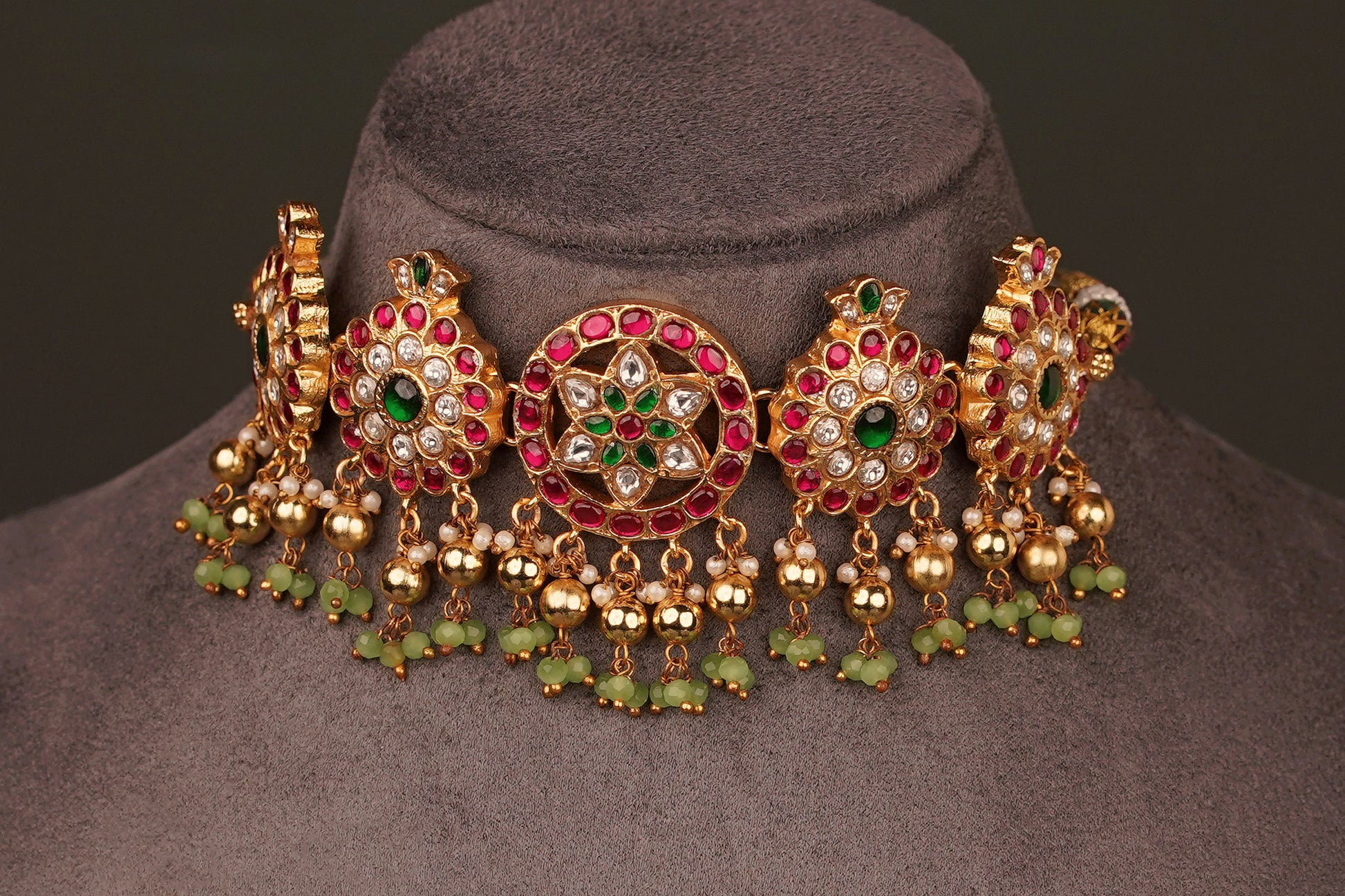 Jadau Kundan Choker Set(KC01) - Pure Allure