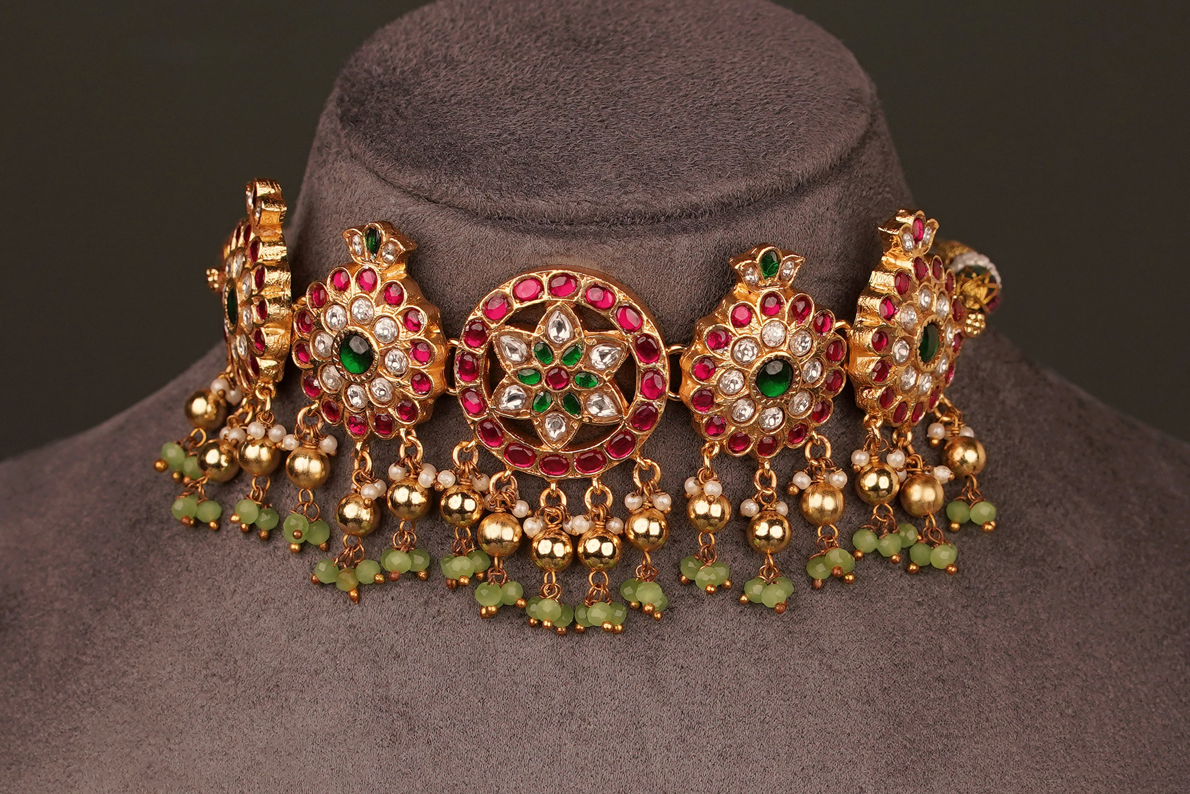 Jadau Kundan Choker Set(KC01) - Pure Allure