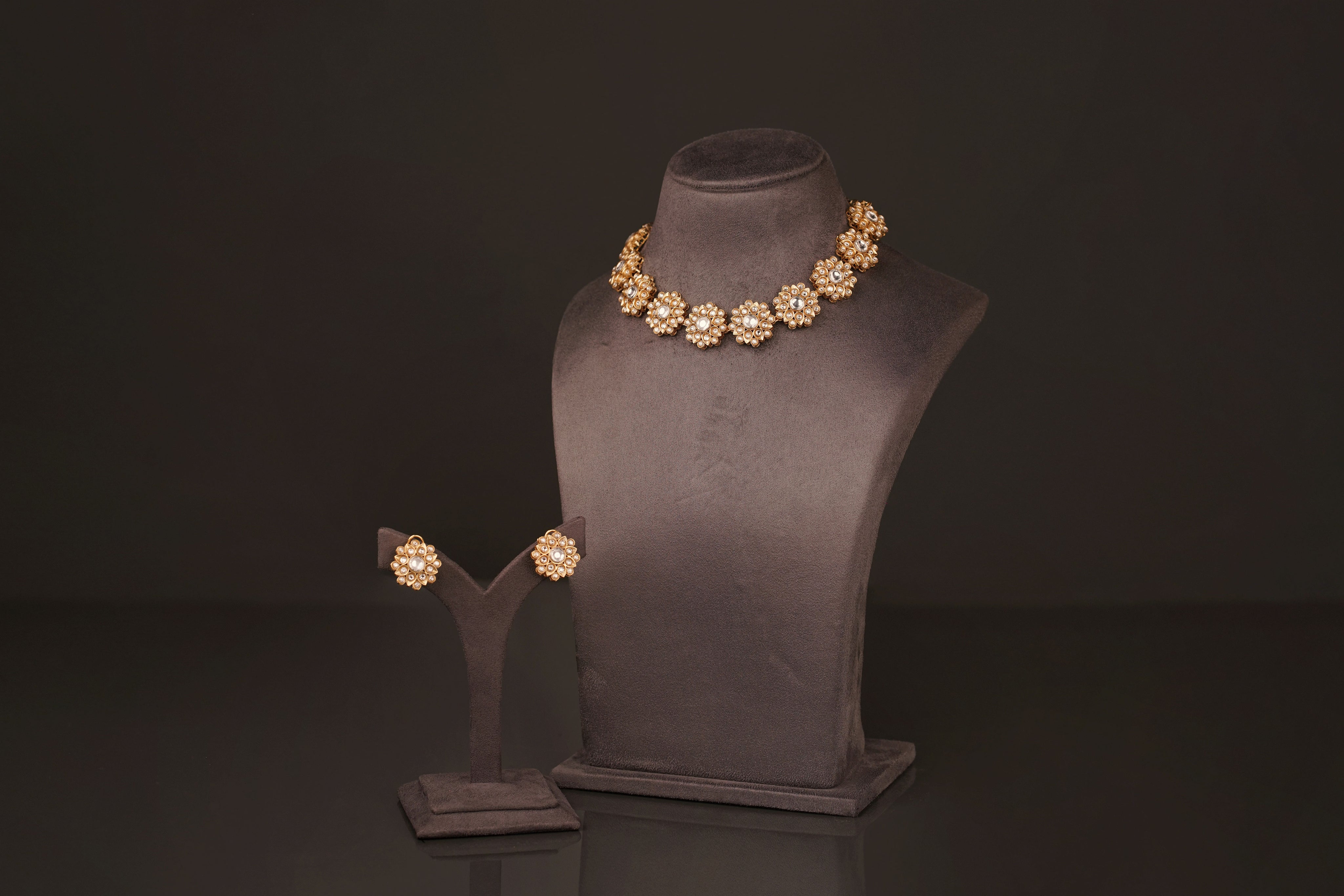 Punita Floral Necklaceset(KN124) - Pure Allure