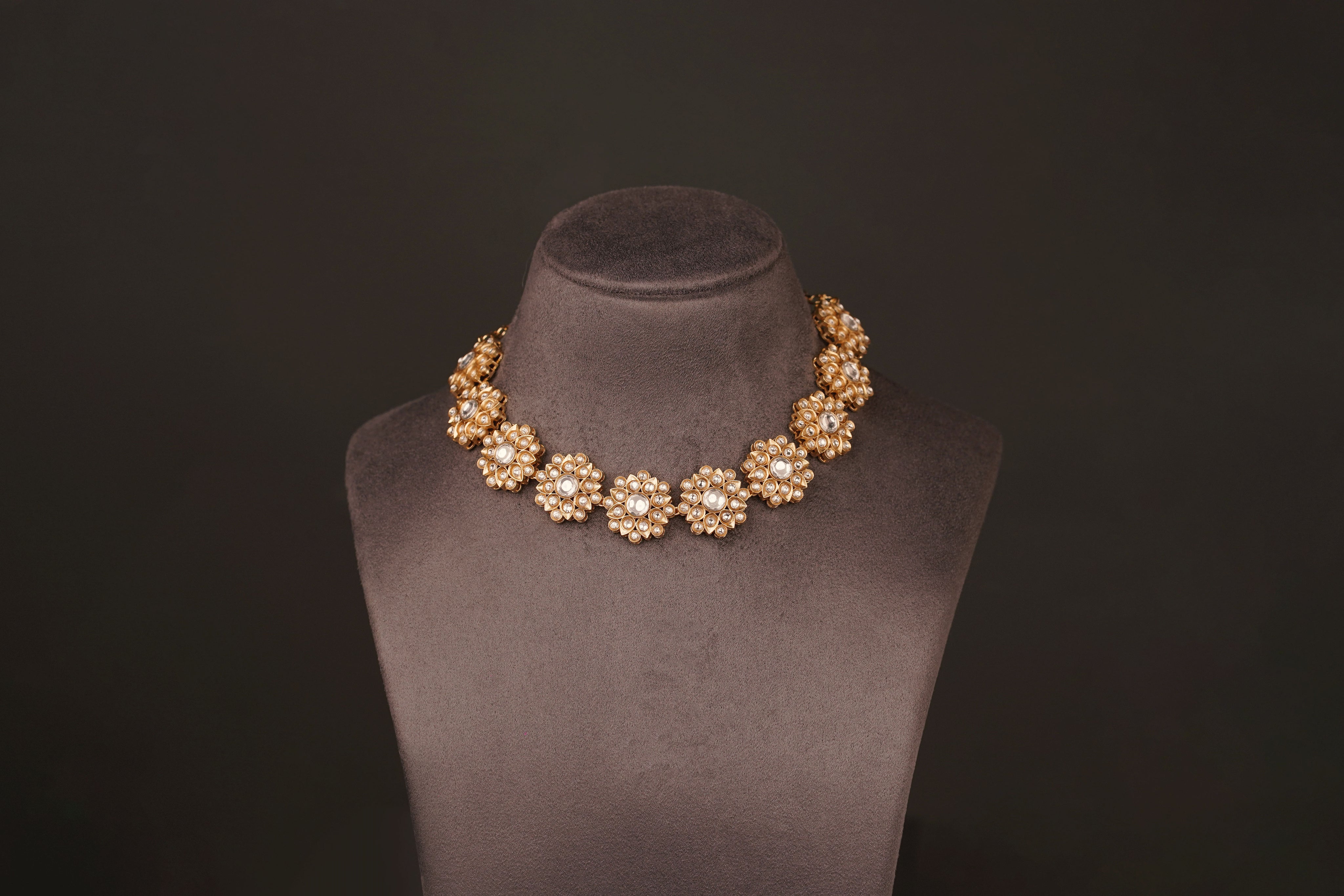 Punita Floral Necklaceset(KN124) - Pure Allure