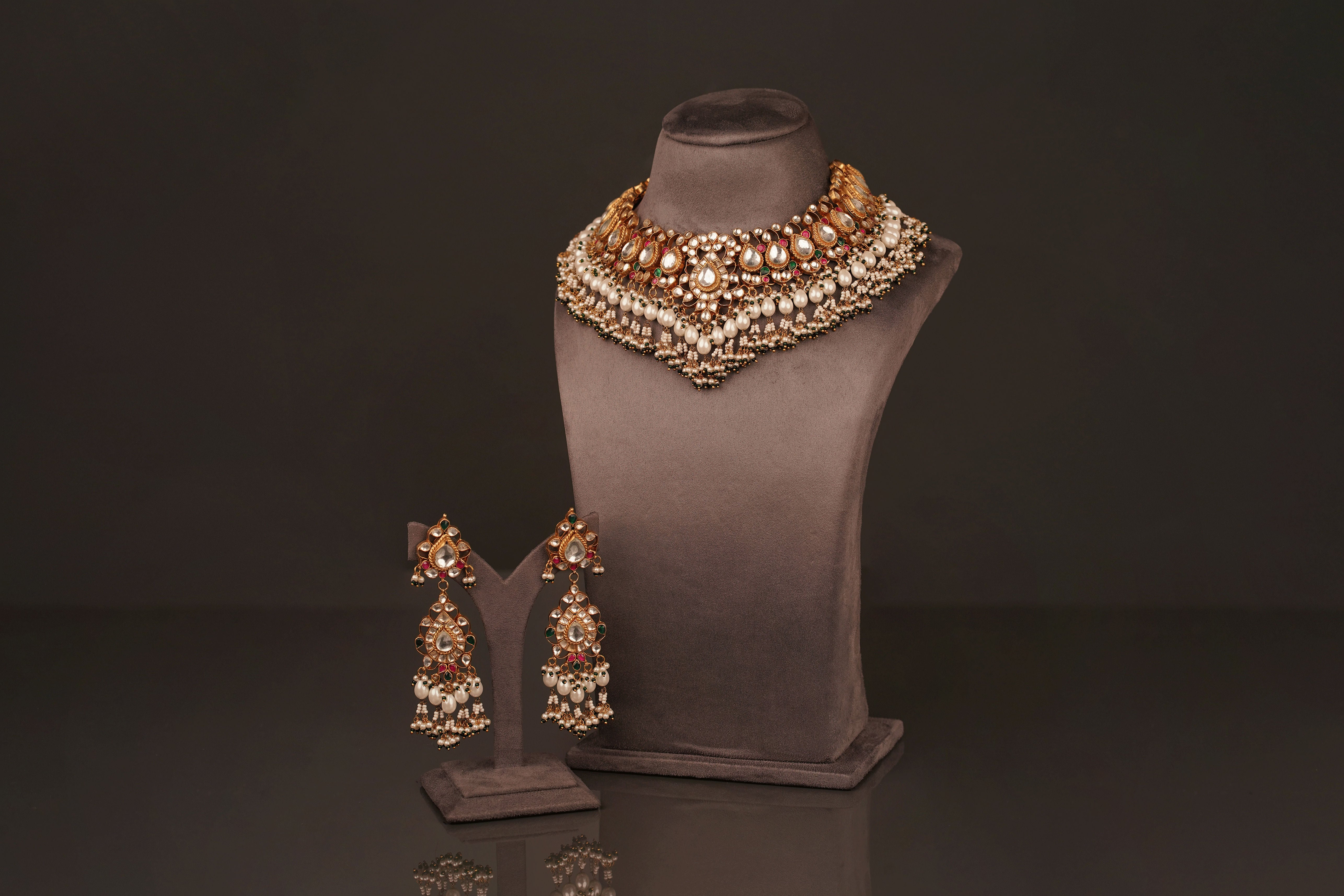 Mufeeda Bridal Necklace Set (KN81) - Pure Allure
