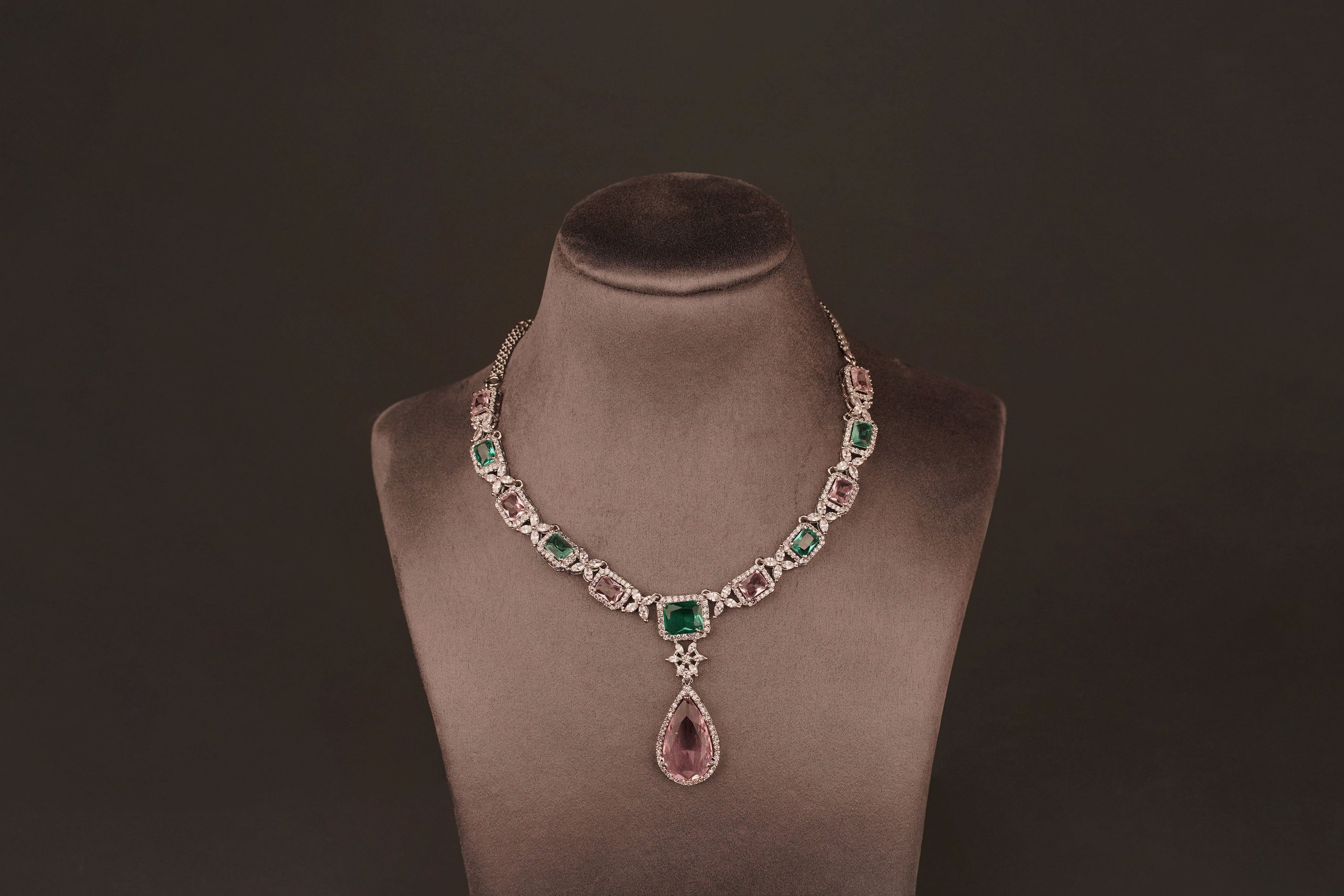Rossie Statement Necklace Set(ZN05) - Pure Allure