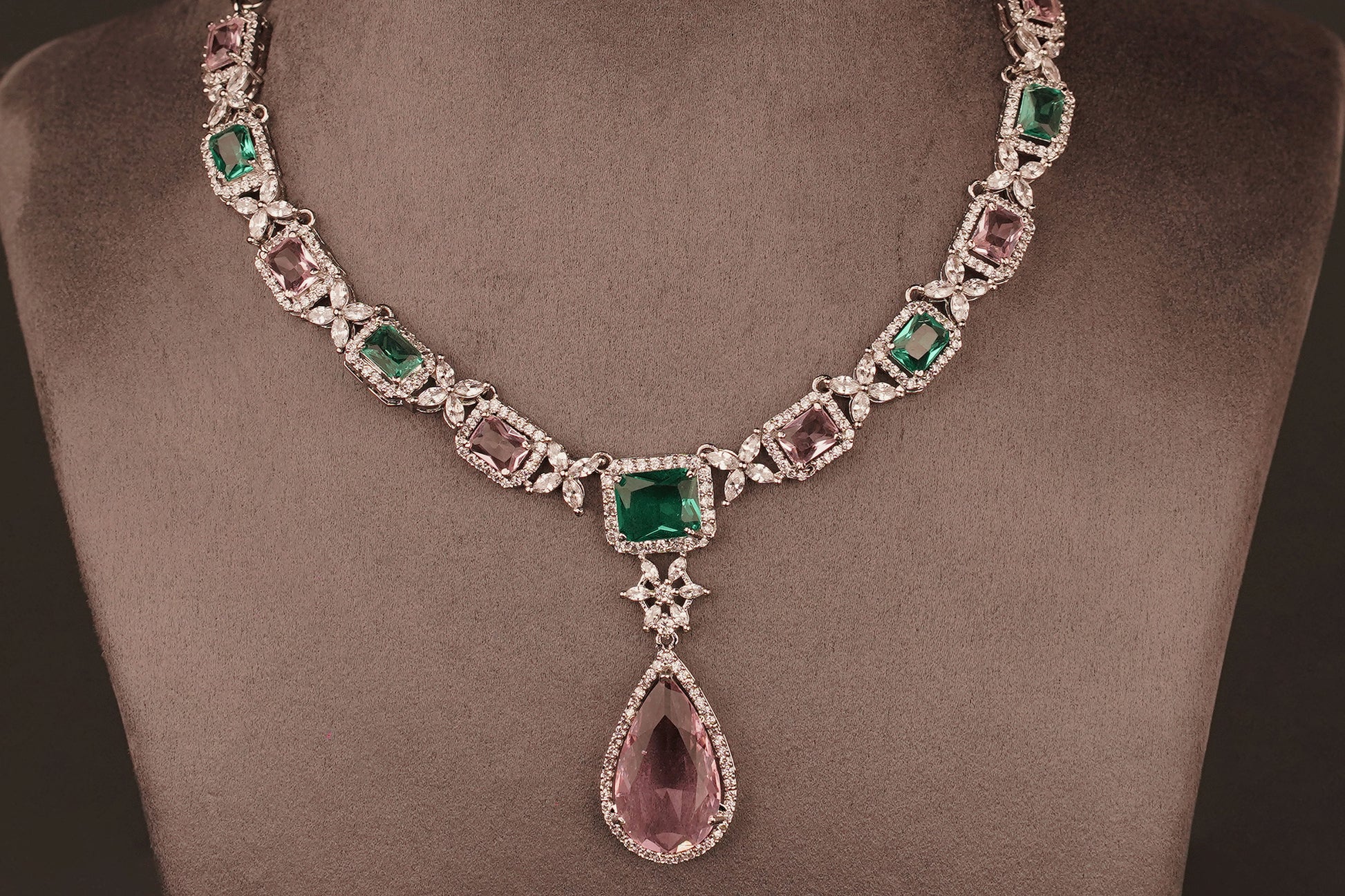 Rossie Statement Necklace Set(ZN05) - Pure Allure