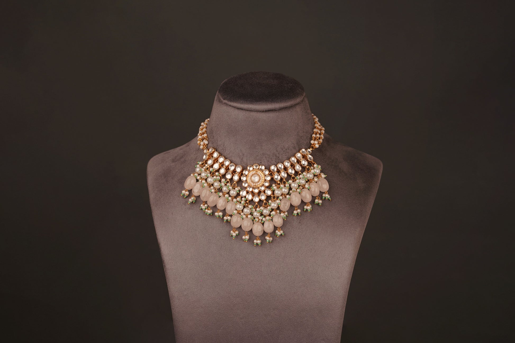 Kundan Pastel Pink Choker Set(KC31) - Pure Allure